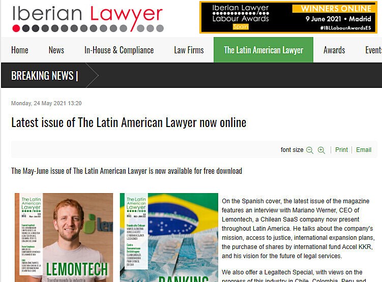 Latest issue of The Latin American Lawyer now online